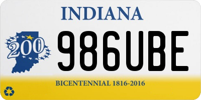 IN license plate 986UBE