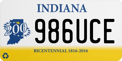 IN license plate 986UCE