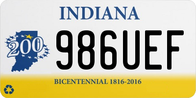 IN license plate 986UEF