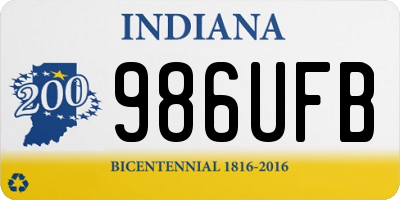 IN license plate 986UFB