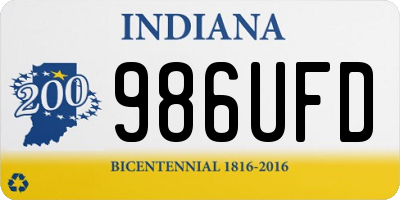 IN license plate 986UFD