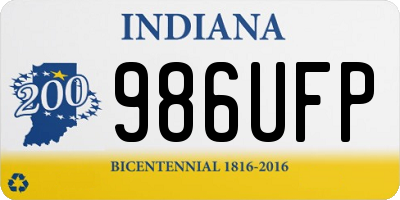 IN license plate 986UFP