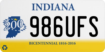 IN license plate 986UFS