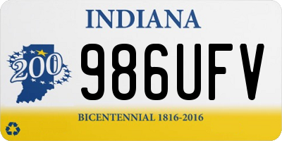 IN license plate 986UFV