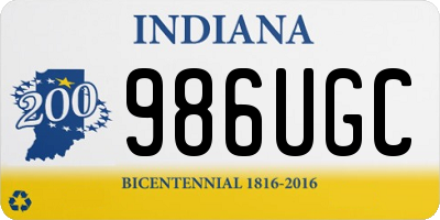 IN license plate 986UGC