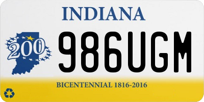 IN license plate 986UGM