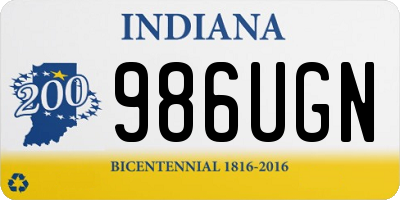 IN license plate 986UGN