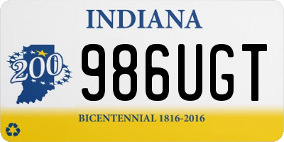 IN license plate 986UGT