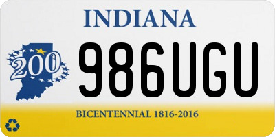 IN license plate 986UGU