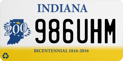 IN license plate 986UHM