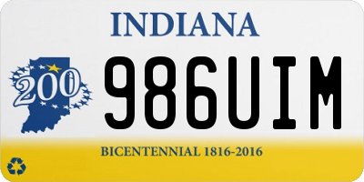 IN license plate 986UIM