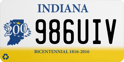IN license plate 986UIV