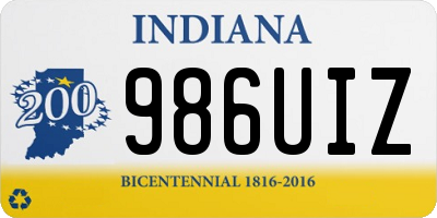 IN license plate 986UIZ