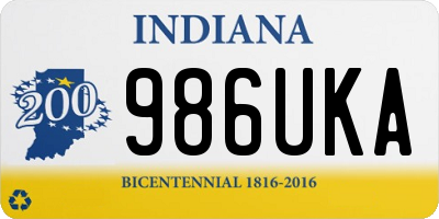 IN license plate 986UKA
