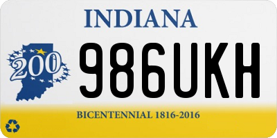 IN license plate 986UKH