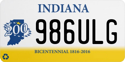 IN license plate 986ULG