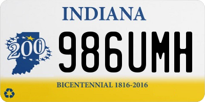 IN license plate 986UMH