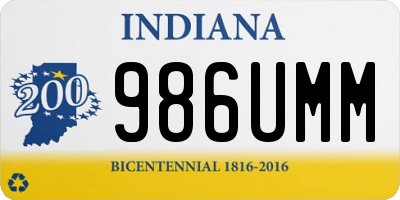 IN license plate 986UMM