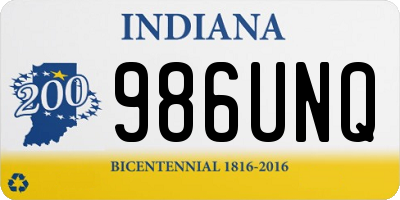 IN license plate 986UNQ