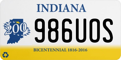 IN license plate 986UOS