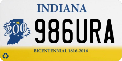 IN license plate 986URA