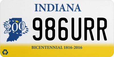 IN license plate 986URR