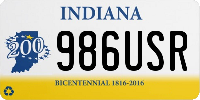 IN license plate 986USR