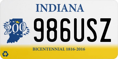 IN license plate 986USZ