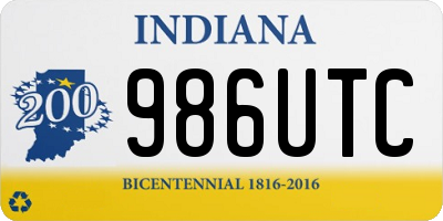 IN license plate 986UTC