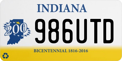 IN license plate 986UTD