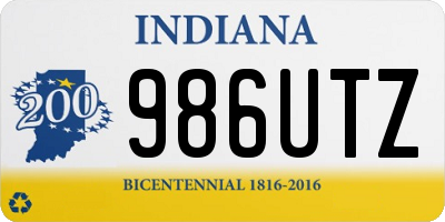 IN license plate 986UTZ
