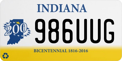 IN license plate 986UUG