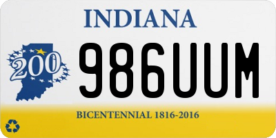 IN license plate 986UUM