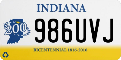 IN license plate 986UVJ
