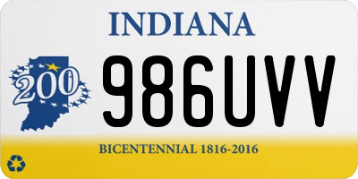 IN license plate 986UVV