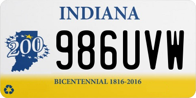 IN license plate 986UVW