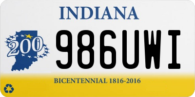 IN license plate 986UWI