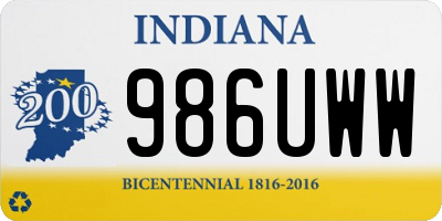 IN license plate 986UWW