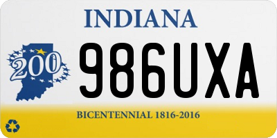 IN license plate 986UXA