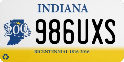 IN license plate 986UXS
