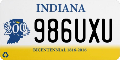 IN license plate 986UXU