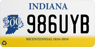 IN license plate 986UYB