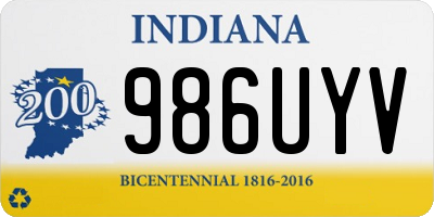 IN license plate 986UYV