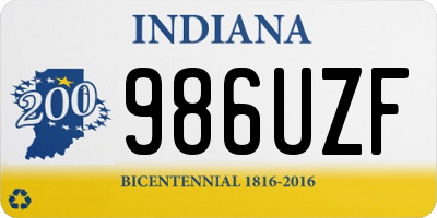 IN license plate 986UZF