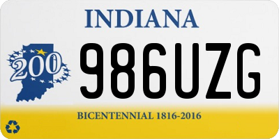 IN license plate 986UZG