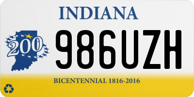 IN license plate 986UZH