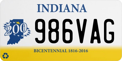 IN license plate 986VAG