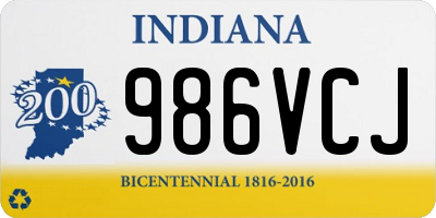 IN license plate 986VCJ