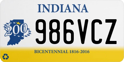 IN license plate 986VCZ