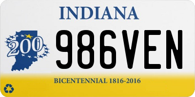 IN license plate 986VEN